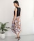 大花柄ドッキングワンピース
