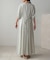 【S・Mサイズ展開】ハーフスリーブジャガード切替ワンピース