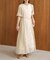 【S・Mサイズ展開】ハーフスリーブジャガード切替ワンピース