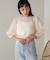 袖ボリュームシアー使いブラウス