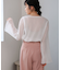 シフォン楊柳ブラウス