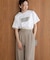 オーバーサイズ箔ロゴTeeシャツ