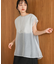 シアーレイヤードノースリーブトップス