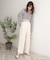 【オケージョンドレス/結婚式/3サイズ展開/SET ITEM/インナー付き/裏地付き】サイドタックベルト付スラックス