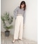 【オケージョンドレス/結婚式/3サイズ展開/SET ITEM/インナー付き/裏地付き】サイドタックベルト付スラックス