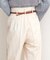 【オケージョンドレス/結婚式/3サイズ展開/SET ITEM/インナー付き/裏地付き】サイドタックベルト付スラックス