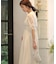 【オケージョンドレス/結婚式/2サイズ展開/SET ITEM/インナー付き/裏地付き】シャギー切替フレアーラインワンピース