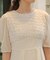 【オケージョンドレス/結婚式/2サイズ展開/SET ITEM/インナー付き/裏地付き】シャギー切替フレアーラインワンピース