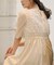 【オケージョンドレス/結婚式/2サイズ展開/SET ITEM/インナー付き/裏地付き】シャギー切替フレアーラインワンピース