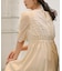 【オケージョンドレス/結婚式/2サイズ展開/SET ITEM/インナー付き/裏地付き】シャギー切替フレアーラインワンピース