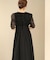 【オケージョンドレス/結婚式/2サイズ展開/SET ITEM/インナー付き/裏地付き】シャギー切替フレアーラインワンピース