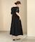 【オケージョンドレス/結婚式/2サイズ展開/SET ITEM/インナー付き/裏地付き】シャギー切替フレアーラインワンピース