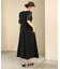 【オケージョンドレス/結婚式/2サイズ展開/SET ITEM/インナー付き/裏地付き】シャギー切替フレアーラインワンピース