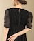 【オケージョンドレス/結婚式/2サイズ展開/SET ITEM/インナー付き/裏地付き】シャギー切替フレアーラインワンピース