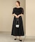 【オケージョンドレス/結婚式/2サイズ展開/SET ITEM/インナー付き/裏地付き】シャギー切替フレアーラインワンピース