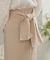 【オケージョンドレス/結婚式/2サイズ展開/SET ITEM/インナー付き/裏地付き】リボンセットＩラインスカート