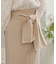 【オケージョンドレス/結婚式/2サイズ展開/SET ITEM/インナー付き/裏地付き】リボンセットＩラインスカート