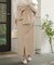 【オケージョンドレス/結婚式/2サイズ展開/SET ITEM/インナー付き/裏地付き】リボンセットＩラインスカート