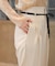 【オケージョンドレス/結婚式/2サイズ展開/SET ITEM/インナー付き/裏地付き】ベルト付きハイウエストスラックス