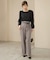 【オケージョンドレス/結婚式/2サイズ展開/SET ITEM/インナー付き/裏地付き】ベルト付きハイウエストスラックス