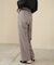 【オケージョンドレス/結婚式/2サイズ展開/SET ITEM/インナー付き/裏地付き】ベルト付きハイウエストスラックス