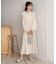 【オケージョンドレス/結婚式/2サイズ展開/SET ITEM/インナー付き/裏地付き】キーネックジャガードワンピース