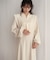【オケージョンドレス/結婚式/2サイズ展開/SET ITEM/インナー付き/裏地付き】キーネックジャガードワンピース
