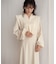 【オケージョンドレス/結婚式/2サイズ展開/SET ITEM/インナー付き/裏地付き】キーネックジャガードワンピース