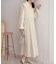 【オケージョンドレス/結婚式/2サイズ展開/SET ITEM/インナー付き/裏地付き】キーネックジャガードワンピース