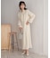 【オケージョンドレス/結婚式/2サイズ展開/SET ITEM/インナー付き/裏地付き】キーネックジャガードワンピース