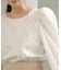 【オケージョンドレス/結婚式/2サイズ展開/SET ITEM/インナー付き/裏地付き】バテンレースブラウス