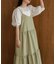 【低身長向けサイズあり】リボンストラップティアードワンピース