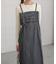 【S・Mサイズ展開】デニムギャザーキャミワンピース