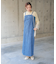 【S・Mサイズ展開】デニムギャザーキャミワンピース