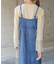 【S・Mサイズ展開】デニムギャザーキャミワンピース