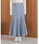 8ozケミカルデニム変形マーメイドスカート