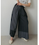 配色デニムパンツ