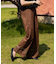 【WEB限定カラー】麻調レース切替パンツ