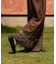 【WEB限定カラー】麻調レース切替パンツ