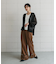 【WEB限定カラー】麻調レース切替パンツ