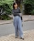 【WEB限定】チュールペプラム袖プルオーバー