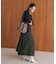 オータムカラー柄プリーツスカート
