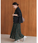 オータムカラー柄プリーツスカート