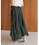 オータムカラー柄プリーツスカート