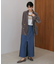 デニム配色ＺＩＰパンツ［9/18発送予定］