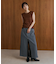 デニム配色ＺＩＰパンツ［9/18発送予定］
