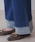 折り返しワイドデニムパンツ