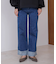 折り返しワイドデニムパンツ