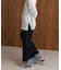 折り返しワイドデニムパンツ