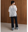 折り返しワイドデニムパンツ